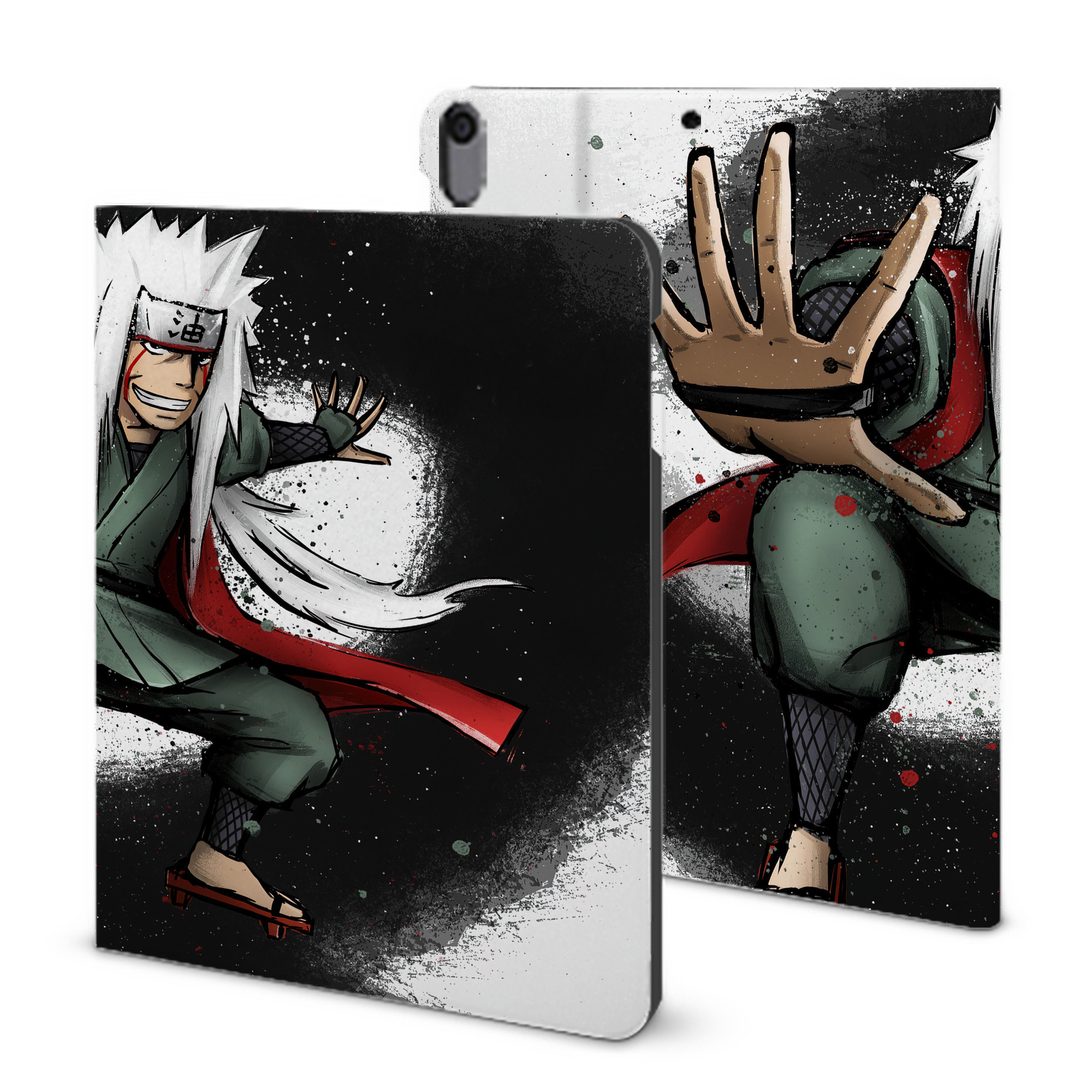 （画像用） NARUTO -ナルト- NARUTO -ナルト- 疾風伝 IPad ケース ブック型 PUレザー TPU 耐衝撃 軽量 薄型 ペン収納なし 全面保護 IPad 各モデル対応